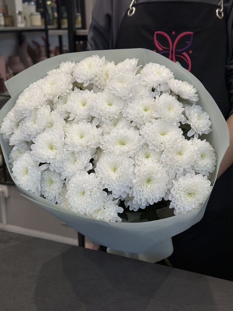 Букет хризантем Люмьер: отражение красоты Цветы, Букеты, Подарки, Сладости в Тель-Авив с доставкой