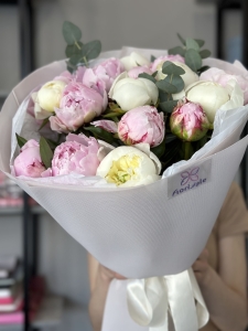 Букет пионов Гармония: нежности нет предела Цветы, Букеты, Подарки, Сладости в Тель-Авив с доставкой