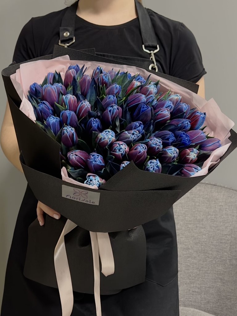 Букет тюльпанов Сапфир: для тех, кто не ищет «как у всех» Цветы, Букеты, Подарки, Сладости в Тель-Авив с доставкой